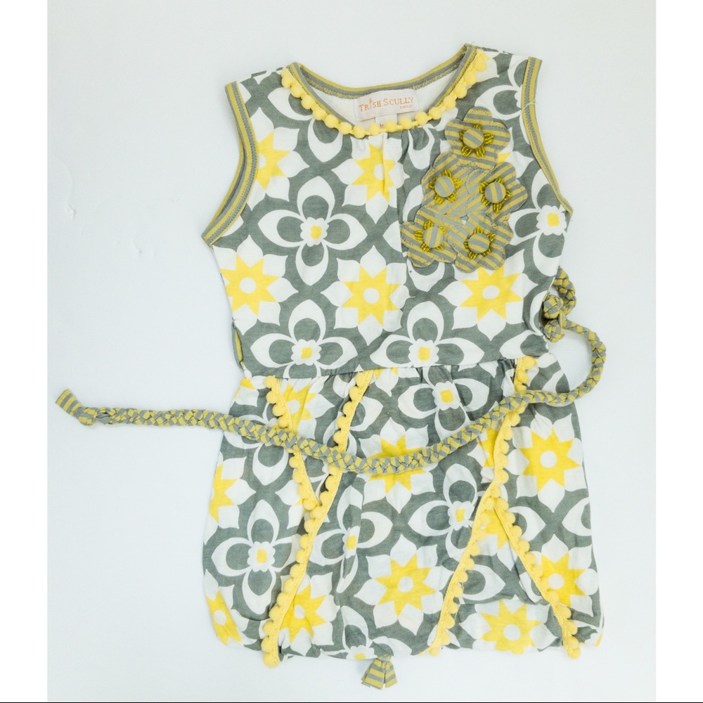 Trish Scully 18mths Yellow and  grey dress